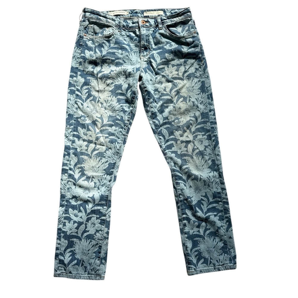Pilcro by Anthropologie Blue Floral Women Jeans size 29